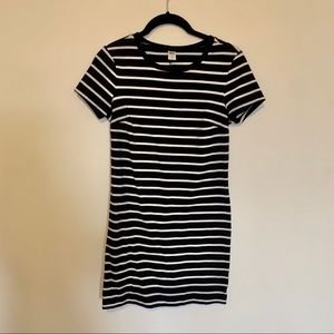 Old Navy Black White Striped Shift Dress XS